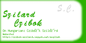 szilard czibok business card