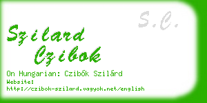 szilard czibok business card